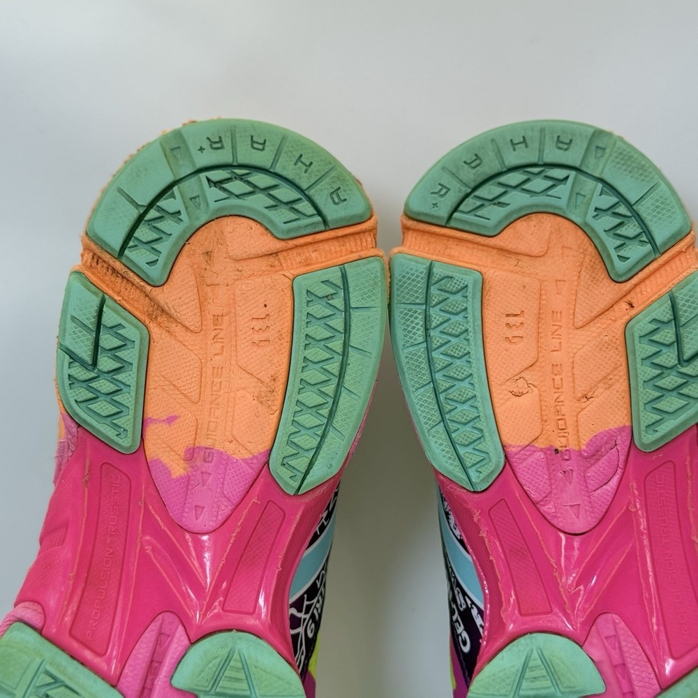ASICS Gel Noosa Tri 7.5 Womens Neon Running Shoes Multicolor Triathlon Sneakers - Picture 6 of 9